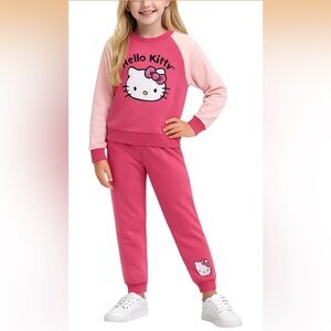 NWT Hello Kitty Sweat Suit Pink and White
